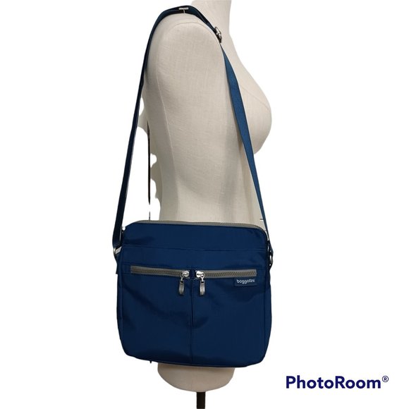 Baggallini Handbags - Baggallini Adjustable Crossbody Bag Blue Gray